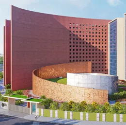 Surat Diamond Bourse building exterior and entrance gate