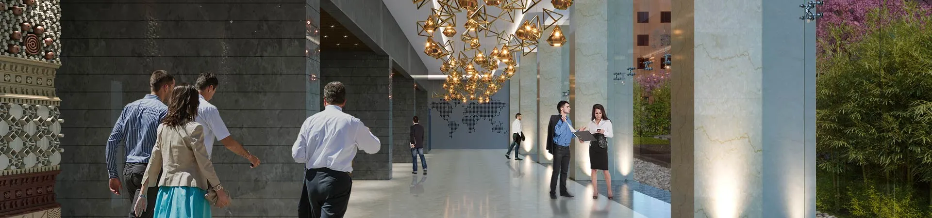 Digital wall foyer view at Surat Diamond Bourse