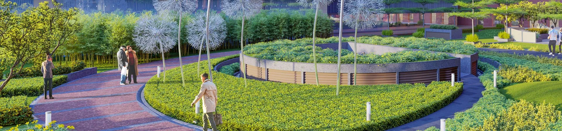 Close-up view of the scenic water body at Surat Diamond Bourse landscape